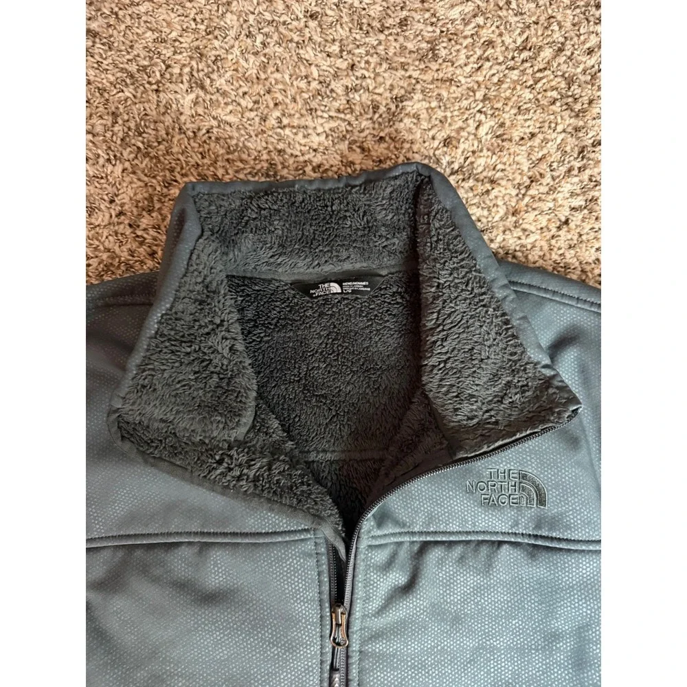The North Face Apex Bionic 2 Softshell Jacket Grey Fleece Lined NF0A2TBA Mens L